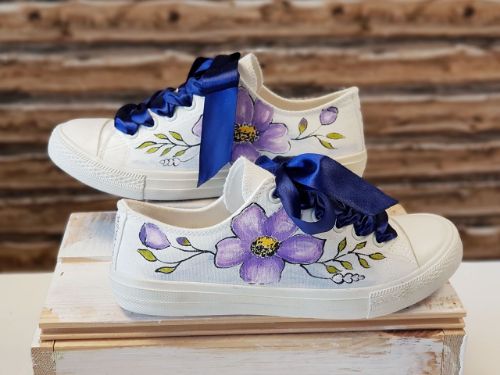 Снимка на Violet flower sneakers