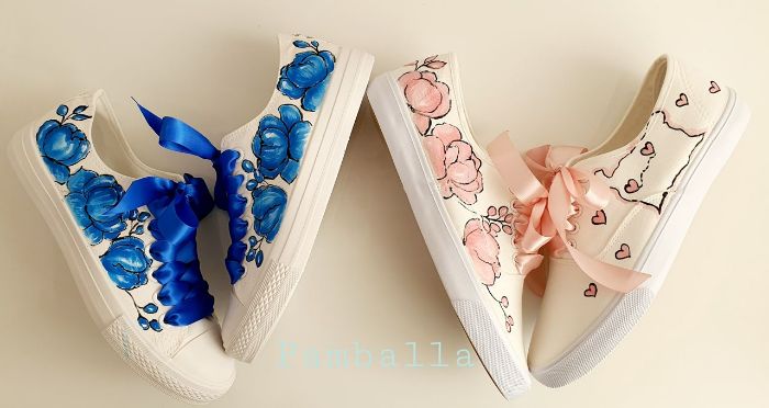 Снимка на Blue and Light Pink sneakers