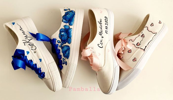 Снимка на Blue and Light Pink sneakers