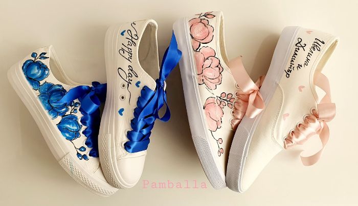 Снимка на Blue and Light Pink sneakers