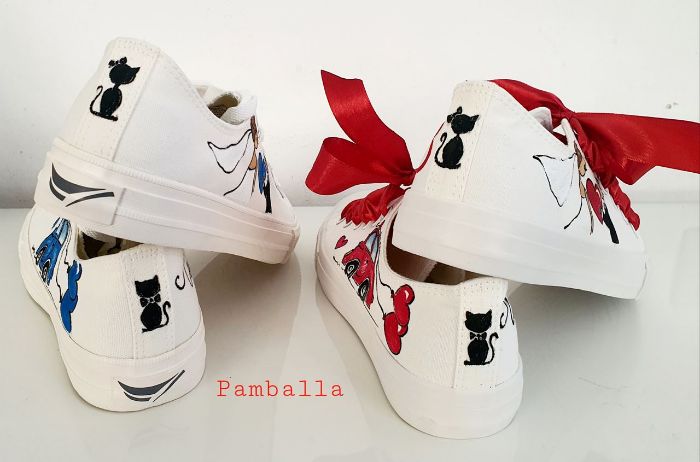 Снимка на Cat wedding sneakers