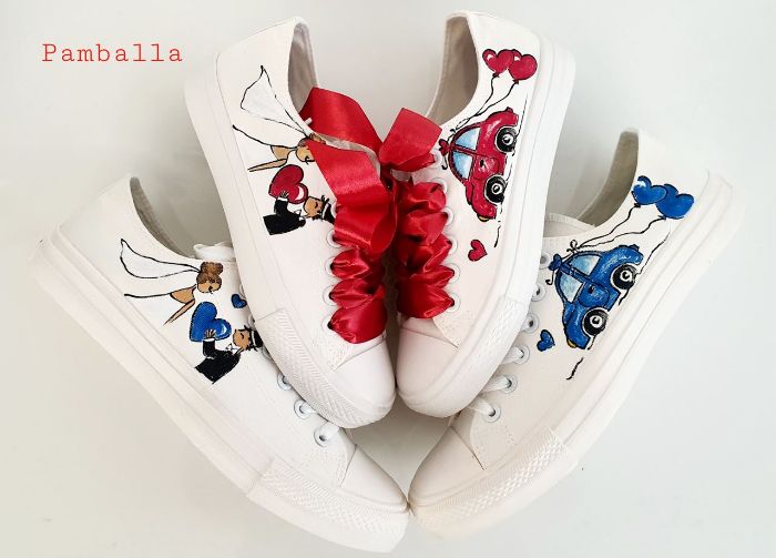 Снимка на Cat wedding sneakers