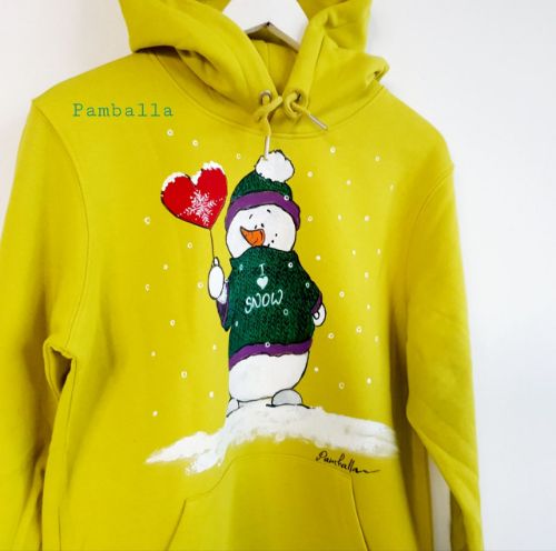 Снимка на Snowman lime Hoodie