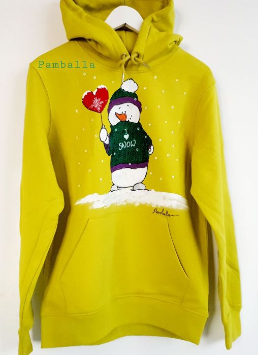 Снимка на Snowman lime Hoodie