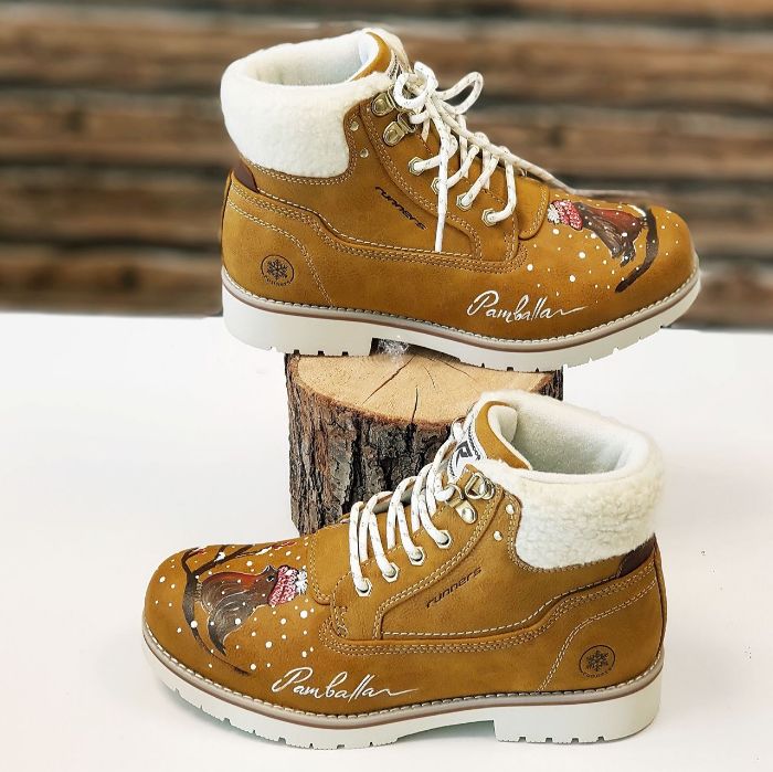 Снимка на Snow birds boots caramel