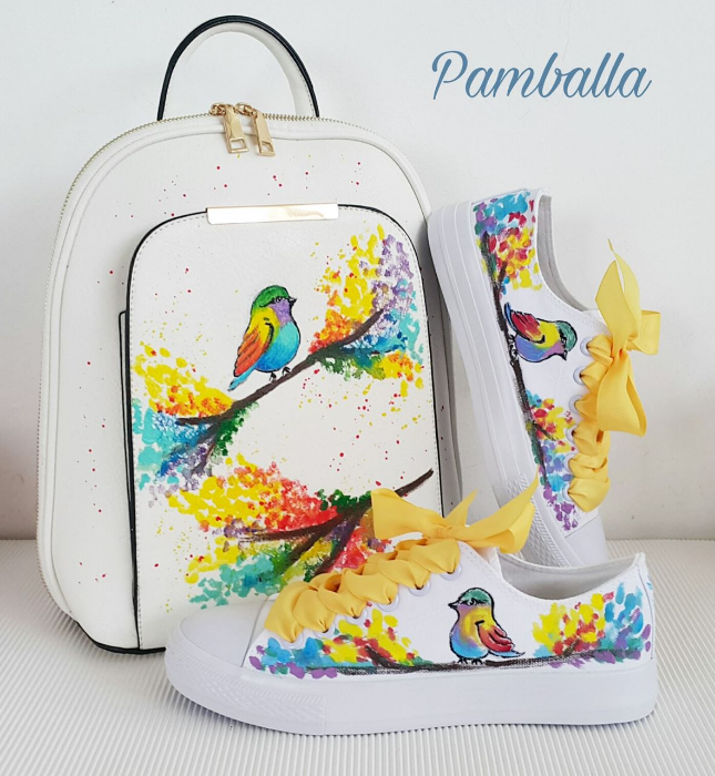 Снимка на Colorful birds sneakers