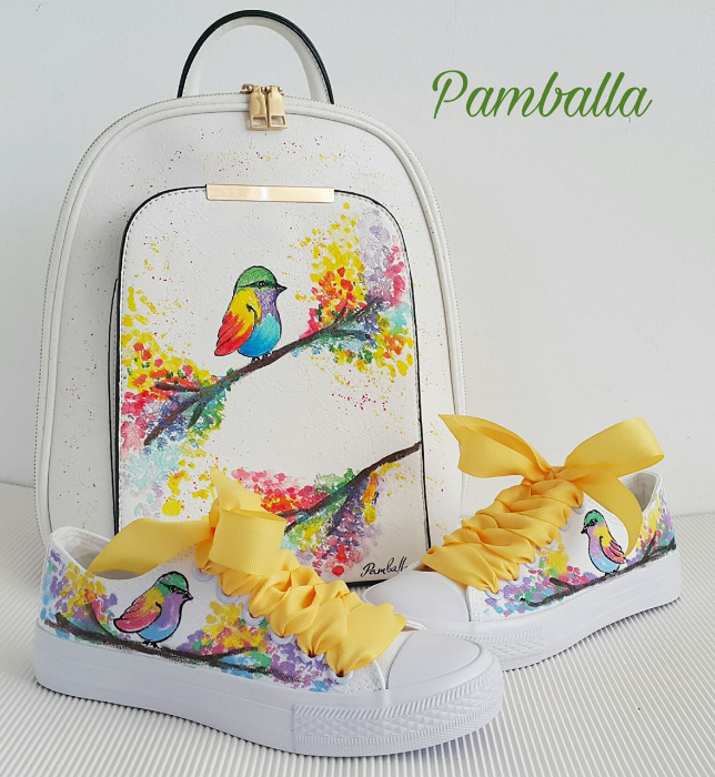 Снимка на Colorful birds sneakers