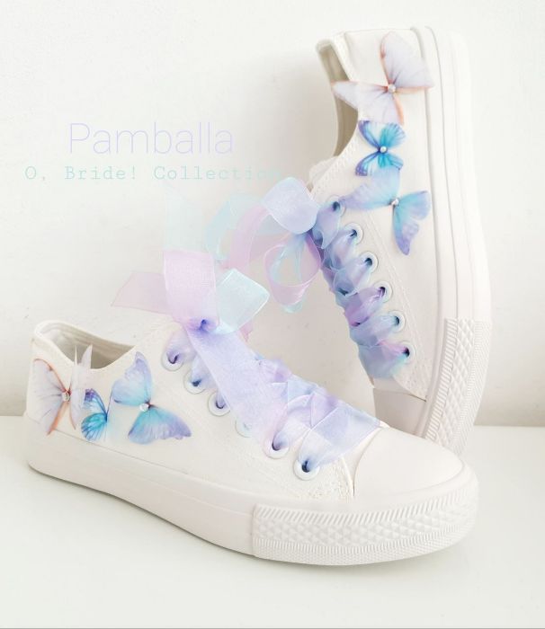 Снимка на Butterfly wedding sneakers