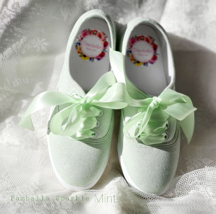 Снимка на Sparkle Mint wedding sneakers