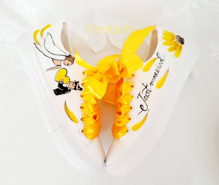 Снимка на Sunflower wedding sneakers