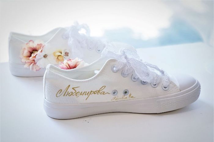 Снимка на 3D Flowers wedding sneakers