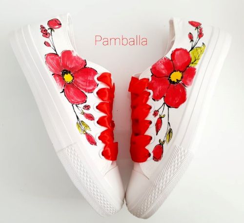 Снимка на Red Flower sneakers