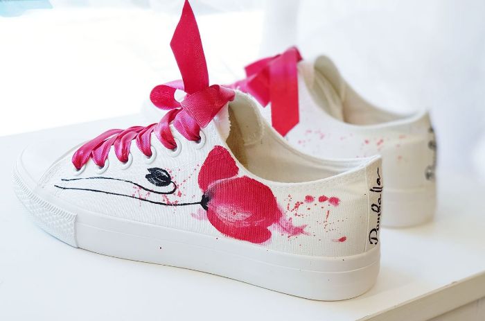 Снимка на Watercolor Poppies sneakers