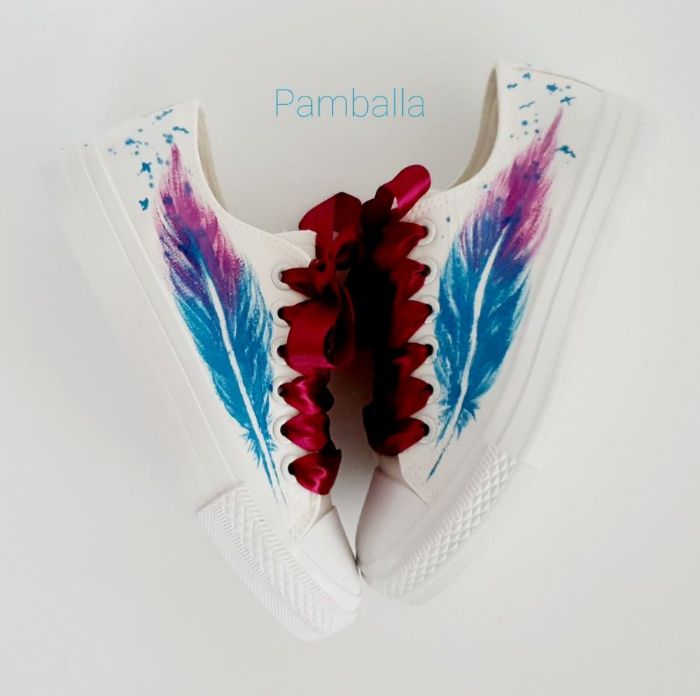 Снимка на Turquoise - Plum Feather sneakers