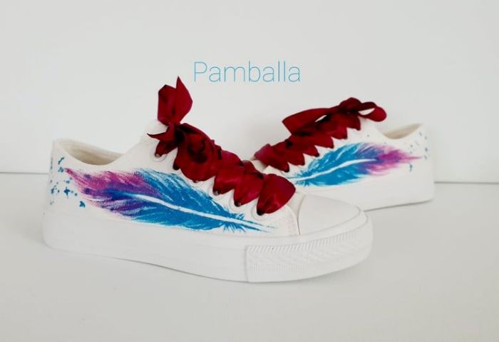 Снимка на Turquoise - Plum Feather sneakers