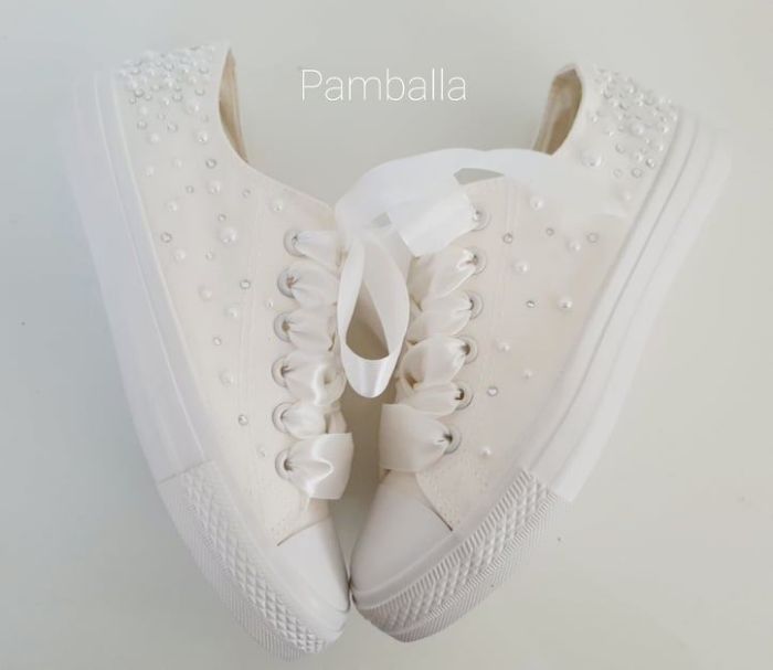 Снимка на Crystals and Pearls wedding sneakers