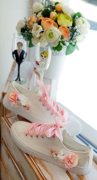 Снимка на 3D Flowers Pink sneakers 