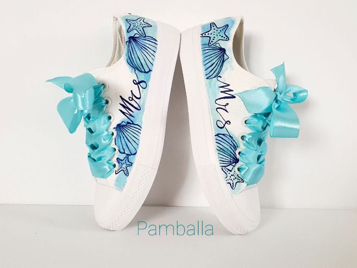 Снимка на Blue Sea wedding sneakers