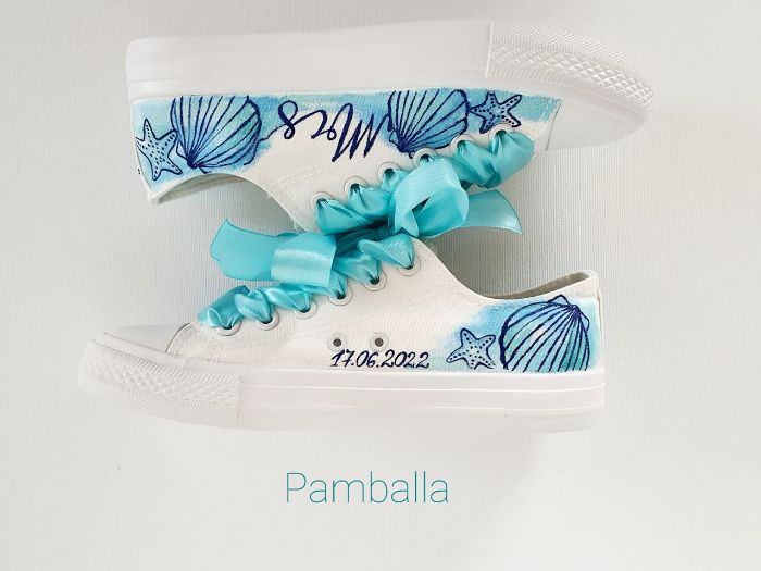 Снимка на Blue Sea wedding sneakers