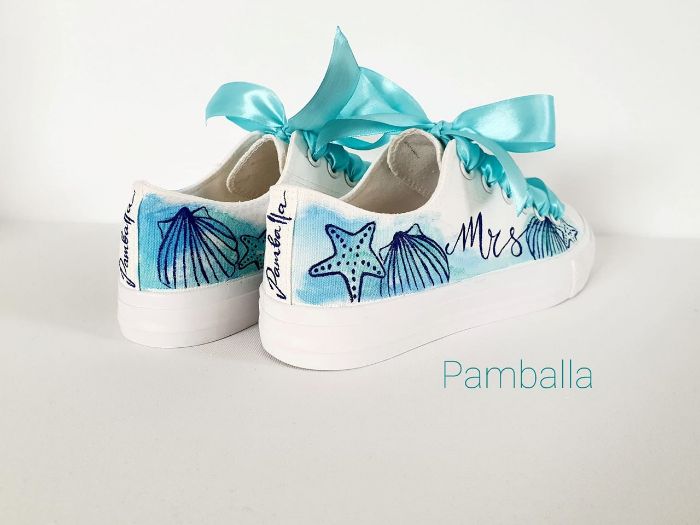 Снимка на Blue Sea wedding sneakers