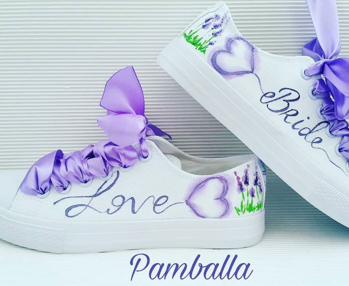 Снимка на Lavender wedding sneakers