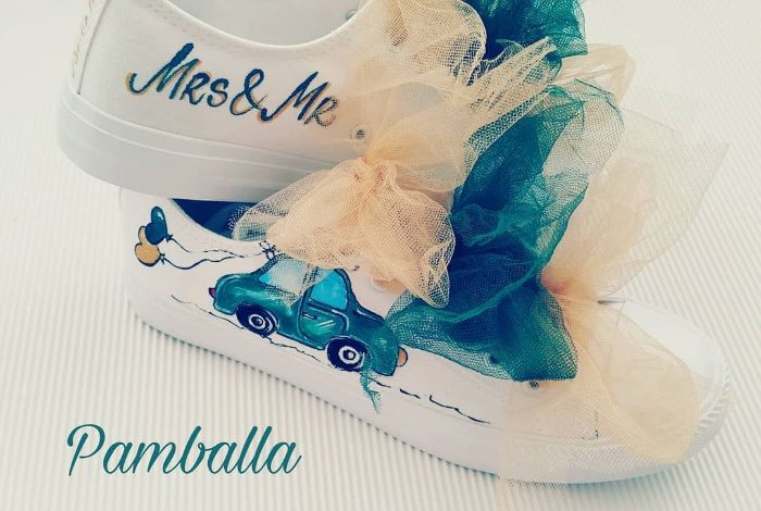 Снимка на Love Tulle wedding sneakers