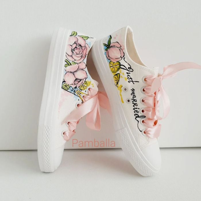 Снимка на Peonies wedding sneakers