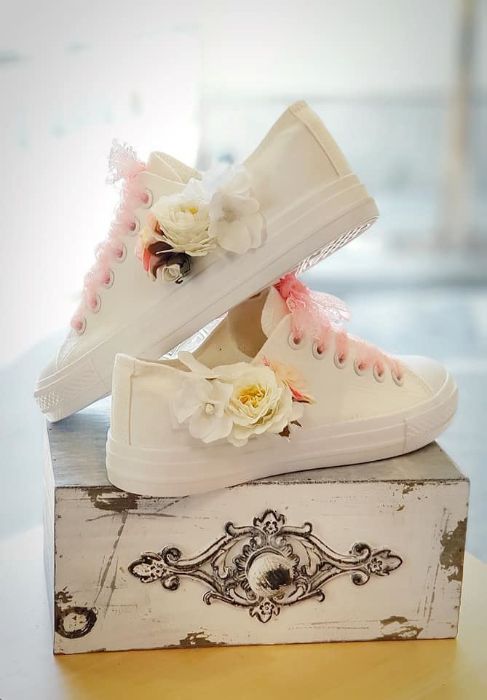 Снимка на 3D Flowers Pink sneakers 