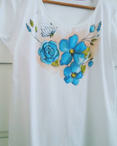 Снимка на Blue Flowers T - shirt