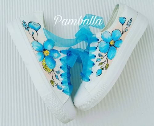 Снимка на Blue Flowers sneakers