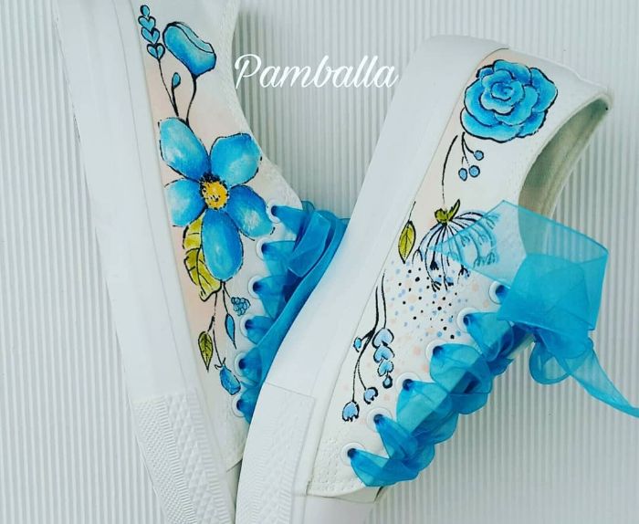 Снимка на Blue Flowers sneakers