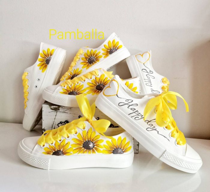 Снимка на Happy Day  Sunflowers sneakers