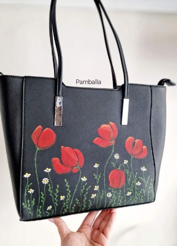 Снимка на Elegant Poppies Handbag | Чанта Елегантни Макове
